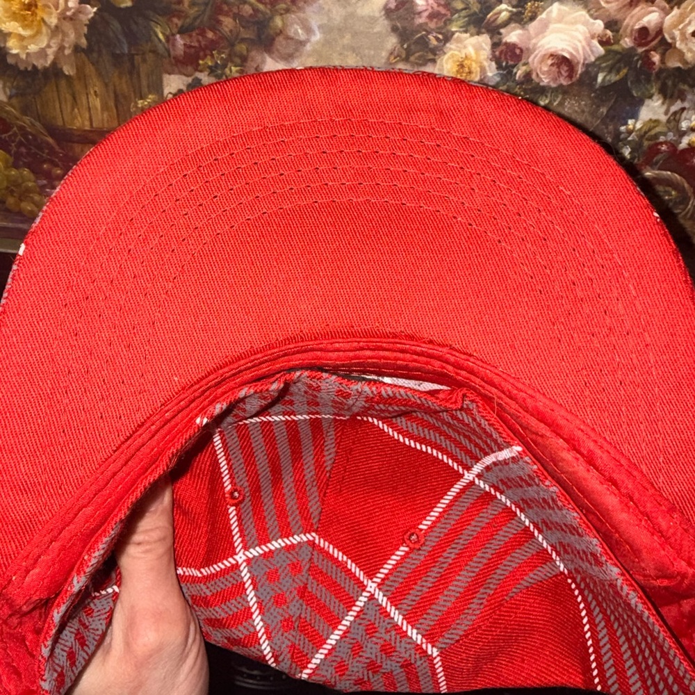 Vintage Red ,Grey Plaid NY Cap - Picture 7 of 8